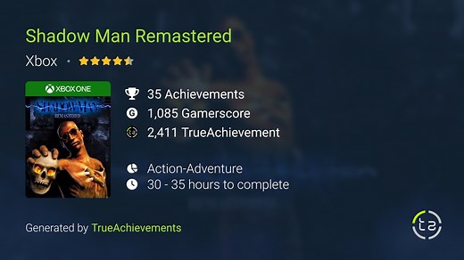 Shadow Man Remastered Achievements