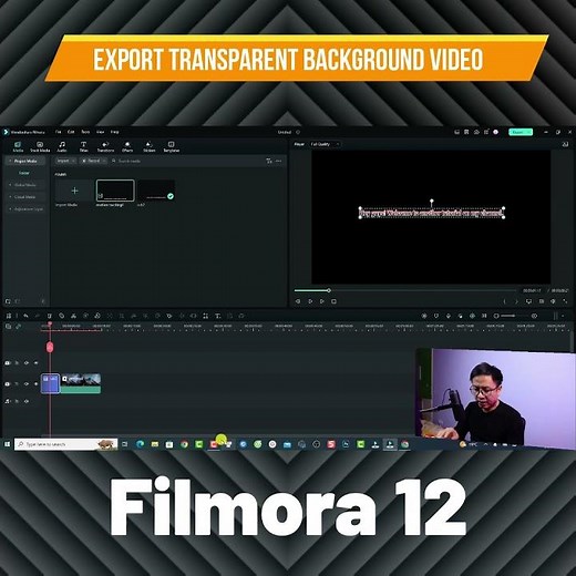Exporting Transparent Background in Filmora 12 #shorts