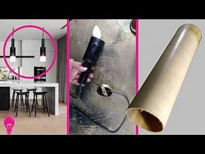 ✅Como hacer LAMPARAS COLGANTES recicladas♻️IDEAS para hacer COSAS con TUBOS DE PVC💡lamparas de noche
