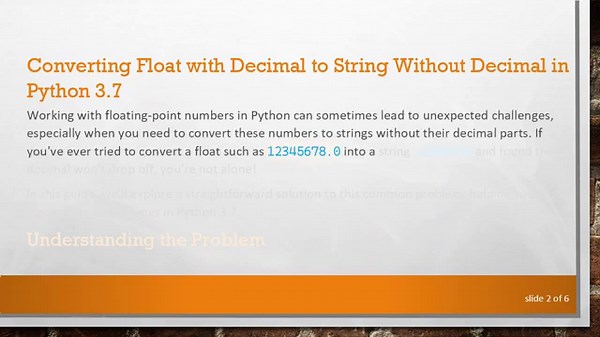 How to Convert a Float with Decimal to String Without Decimal in Python 3.7