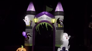 12.5 FT Halloween Inflatables Outdoor Yard Decorations, Spooky Light-Up Blow Ups Inflatable Halloween Outside Decor, Ghost, Pumpkin, Witch, Castle, Tree Archway Inflatable (Castle Inflatables)