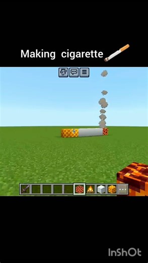 Making Cigarette In minecraft 😲