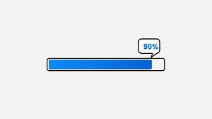 Blue Gradient Loading Progress Bar - 4K Stock Video