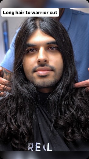 He DIDN’T recognise himself after this HUGE haircut transformation. Follow for PART 2. Years of long hair to warrior cut #transformation #hairtransformation #warriorcut #menshair #fyp | Regal Gentleman
