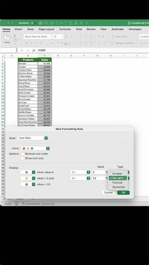 Apply Icon Sets using Conditional Formatting in Excel #excel #basicexcel