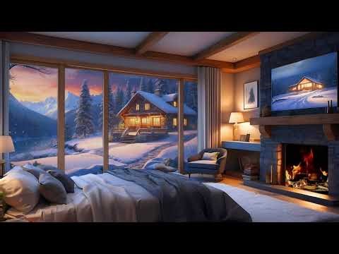 🎄 Cozy Christmas Vibes ❄️Crackling Fireplace Ambience for a Magical Night ✨
