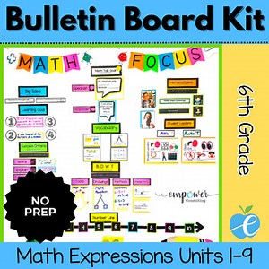 Units 1-9 Math Focus Wall Bulletin Board Set - Math Expressions - 6th Grade
