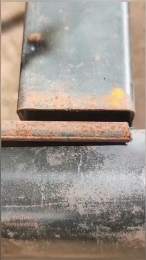flat welding square pipes hollow sections jointing #stickwelding