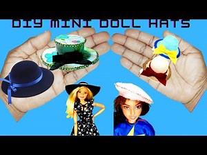 Miniature Hat Tutorial/How to make Miniature Hats/No Glue Doll Hats