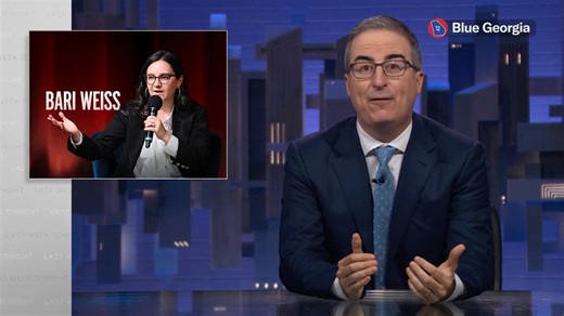 4.6K views · 75 reactions | John Oliver on Paramount Skydance handing Bari Weiss the keys to CBS News: "Weiss will now be setting the editorial strategy, vision, and focus for CBS Morning, CBS Evening News, Face the Nation, and even 60 Minutes." Weiss will report "directly to David Ellison," not the CBS News president. | Blue Georgia | Facebook