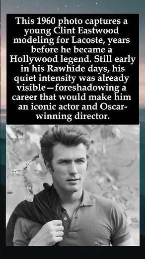 Before the Icon: A Young Clint Eastwood Models for Lacoste in 1960 #ClintEastwood #Lacoste