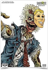 Birchwood Casey Darkotic 12" x 18" Splattering Targets | Highly Visible Instant Splatter Reactive Shooting Targets - 8 Pack