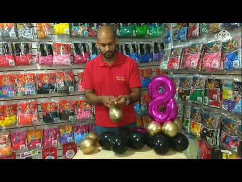 NUMBER ARRANGEMENT | CUSTOM NUMBER BALLOON | HOW TO MAKE AN ARRANGEMENT WITH NUMBER BALLOONS