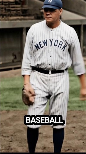 Babe Ruth In Color - Rare 1920 Restored Footage #forgottenamericana #historyshorts #vintagebaseball