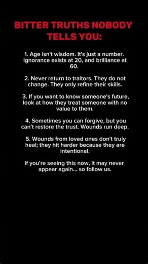 5 Bitter Truths Nobody Tells You | Hard Lessons About People