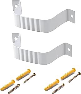VYH Downspout Adapter Gutter Downspout Strap 2x3 Leader Strap 2x3 2pcs (White)