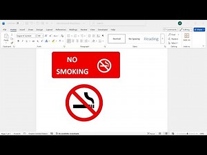 How to create no smoking signs in word