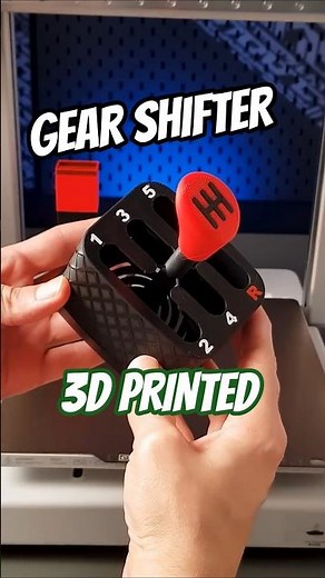 3D Printed Large Gear Stick Shifter Fidget #fidget #howto