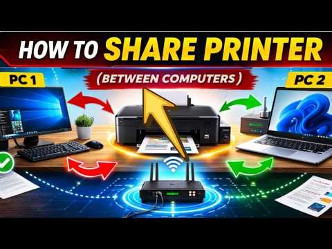 How to Share Printer on Network (Share Printer in-between Computers) Easy