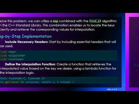 Creating a Dynamic Interpolation Data Structure in C+ +