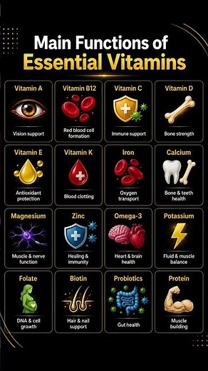 Essential Vitamins & Minerals Your Body Needs Daily