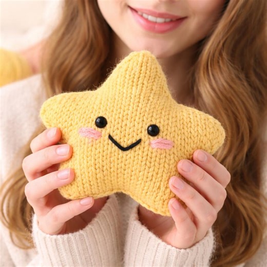 Knitted Star Plush Pattern, Easy Toy Knitting Tutorial (PDF Download) - Etsy