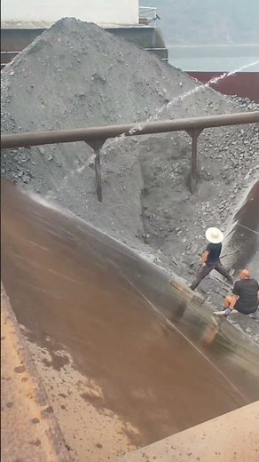 船舶运输全过程实拍！Barge unloading | Satisfying VIdeo | Relaxing video