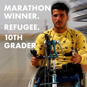 3.5K views · 74 reactions | Syrian refugee, Sami, lost both of his legs in Syria’s civil war. But his injury hasn't stopped him from racing toward his dreams. All refugees should have access to the resources they need to thrive. #WorldRefugeeDay | Mercy Corps | Facebook