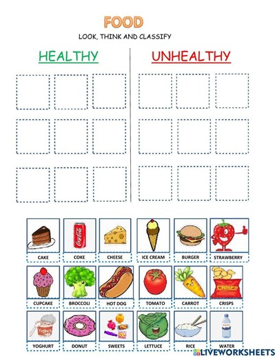 Healthy food interactive activity for GRADE 3