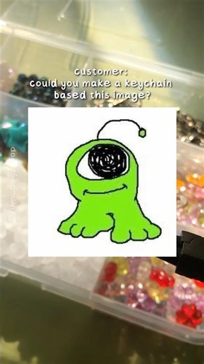 Custom Alien Keychain 👽 #silly #custom #story #cuteaccessories