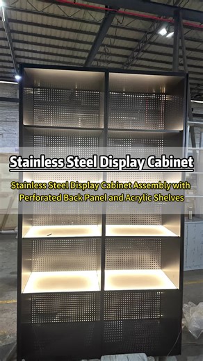 Stainless Steel Display Cabinet #luxury #decor #design #metal #bracket