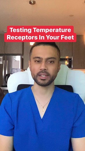 9.1K views · 84 reactions | How doctors can test the temperature receptors in your feet which help you feel hot and cold. If this is damaged, especially a person who has diabetes they could burn their feet without even being aware as they may not feel heat. | The Good Foot Doctor | Facebook