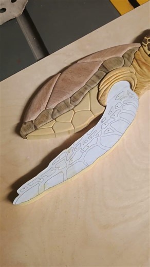 turtle #intarsia #woodworking #scrollsaw