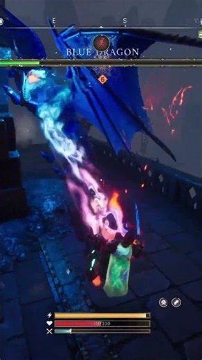 Blue Dragon of Dowdun Reach in RuneScape Dragonwilds #shorts #gaming #gamerdad #runescapedragonwilds
