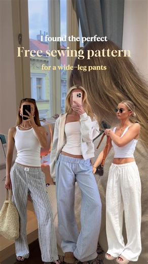 Easy Wide-Leg Pull-On Pants Sewing Pattern
