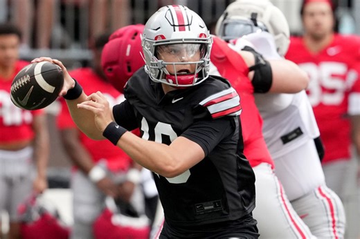 Ohio State spring season ends as Gray beats Scarlet, 35-26