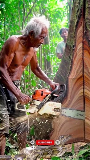 This Tree Was Hidden for Years! #woodworking#chainsaw#treecutting