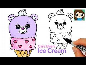 How to Draw Ice Cream🍦Care Bears Squishy