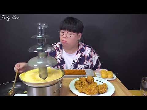 【フルバージョン】たまに見かけるチーズフォンデュ失敗した韓国のasmrお兄さんのフルバージョン見つけたww
