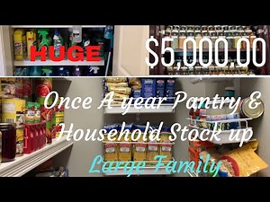 A years worth of food | Pantry, Freezer and Household stock up