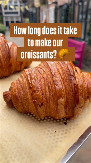 Did you know a croissant takes almost three days to make? Butter blocks, folding, resting, proofing… it’s a long, careful process that transforms dough into those beautiful, flaky layers. Every croissant in our bakery is handmade with patience, skill, and a whole lot of love. #Bakerman #Croissant #HowWeMakeCroissants #OrganicBakery #WildfarmedFlour | Bakerman