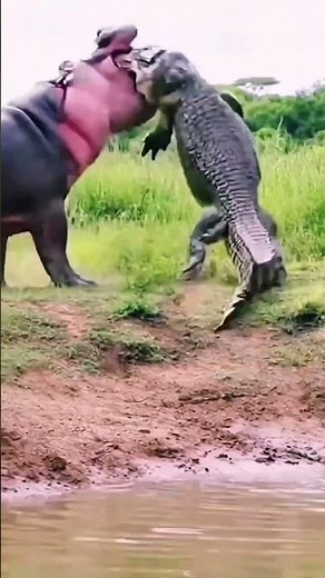 Hippo vs Crocodile 🦛🐊
