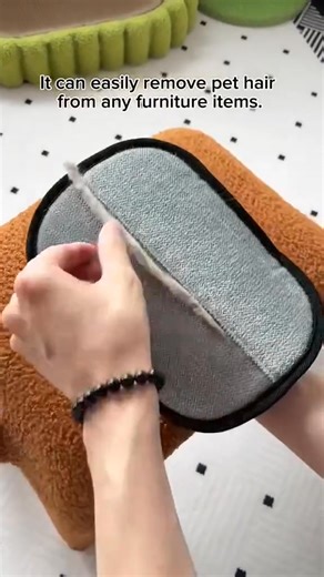 🐾 Tired of finding pet hair everywhere? Meet your new cleaning secret weapon: a double-sided, multi-functional pet hair glove that works across surfaces—from your fur baby to the sofa, the bed, even the car seats! ✅ One glove removes loose fur from dogs & cats, gently massages them while grooming ✅ Second side collects hair, lint & dust from clothes, upholstery, carpet ✅ Reusable & easy: just swipe, rinse, repeat—no sticky rollers, no mess ✅ Fits both hands and all surfaces—your home stays clea
