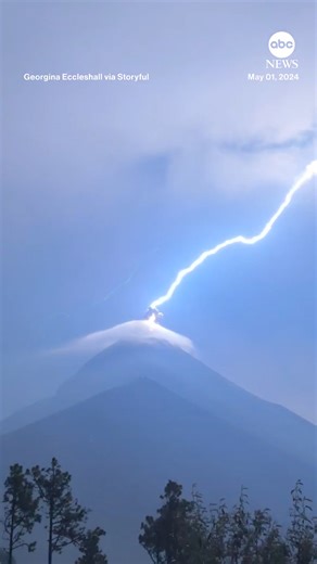 49K views · 609 reactions | Arcs of volcanic lightning illuminated the sky over southern Guatemala. | ABC News | Facebook