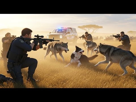 Border Collie VS WOLF: The Fight to Protect the Sheep! 🐺