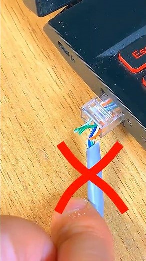 How to easily fix faulty Ethernet connectors #shorts #diy #tips #cable #lifehacks