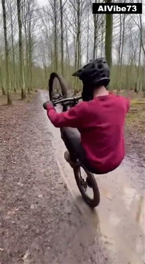 Riding the World’s Smallest Rear Wheel on Muddy Trails!