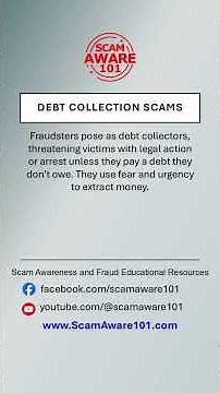 ScamAware101: Debt Collection Scams - What is a debt collection scam?