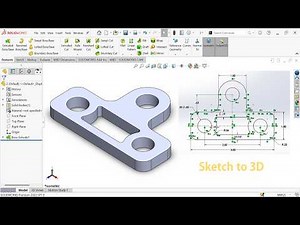 SOLIDWORKS Practice Drawing Tutorial ✅ | Step-by-Step Part Modeling for Beginners