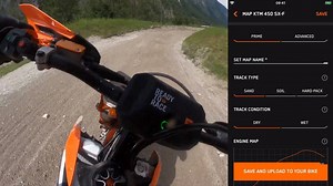 This has to be the coolest upgrade to the 2021 KTM SX-F range. Introducing the myKTM app. This app, in combination with the barpad-integrated Connectivity Unit, gives you the flexibility to change the machine's power characteristics, traction control, engine braking, launch control. And it features a suspension set-up tool. This Connectivity Unit kit will be available in the KTM PowerParts catalogue. | Transmoto